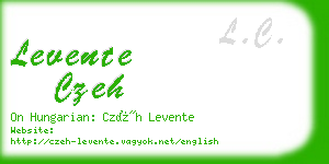 levente czeh business card